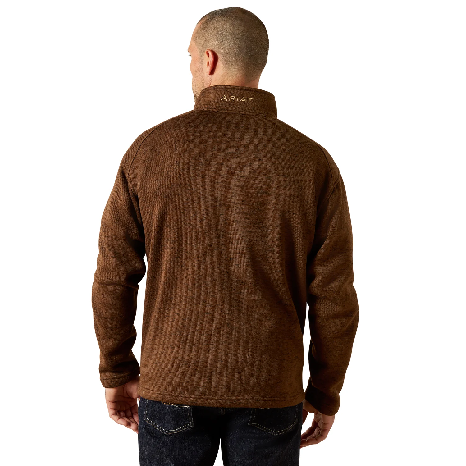 Ariat Men's Caldwell Logo 1/4 Zip Sweater - Image 2