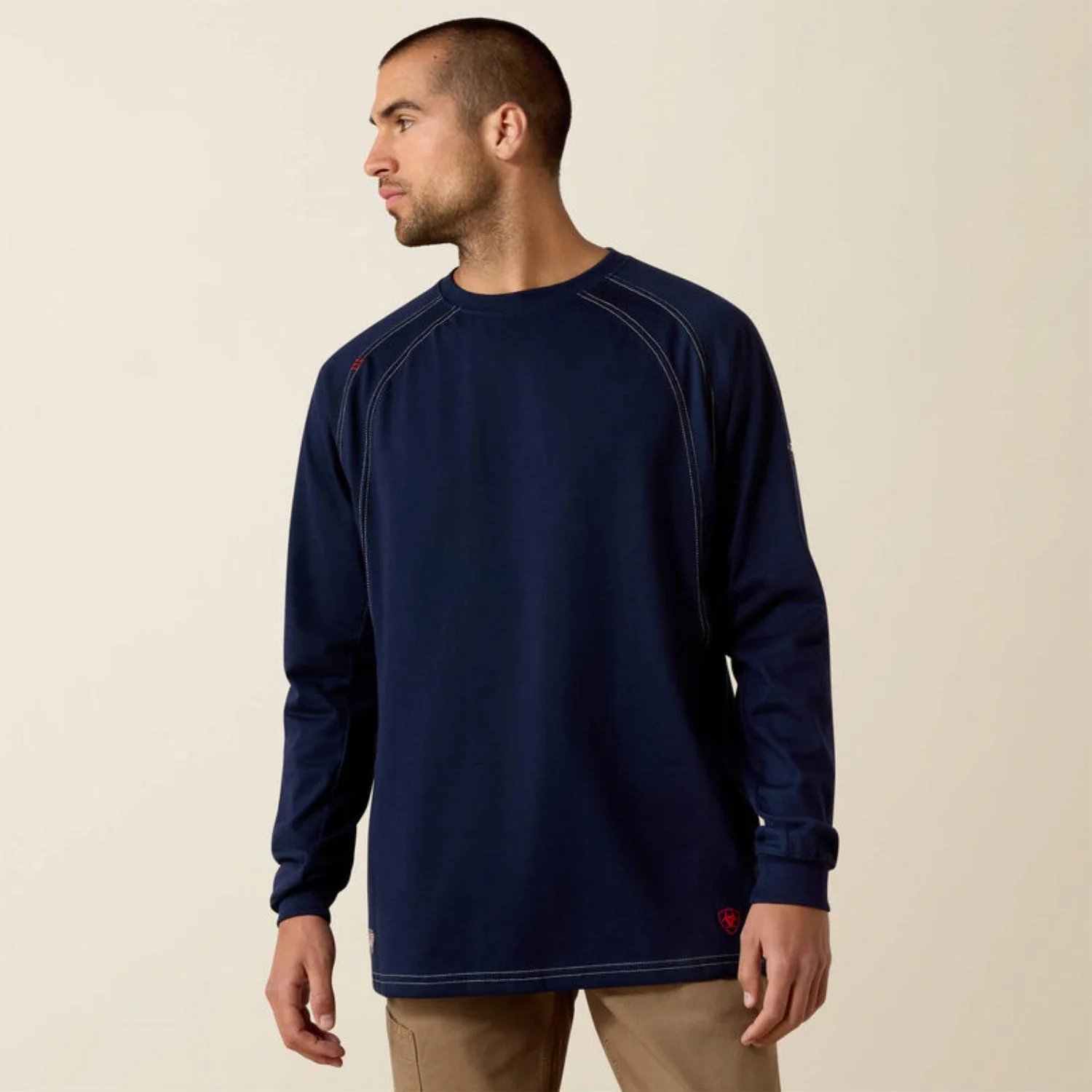 Ariat Men's Flame Resistant Work Crew Long Sleeve T-Shirt - Image 2