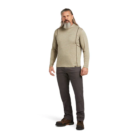 Ariat Men's Rebar Evolution Hooded Sun Long Sleeve Shirt - Image 4