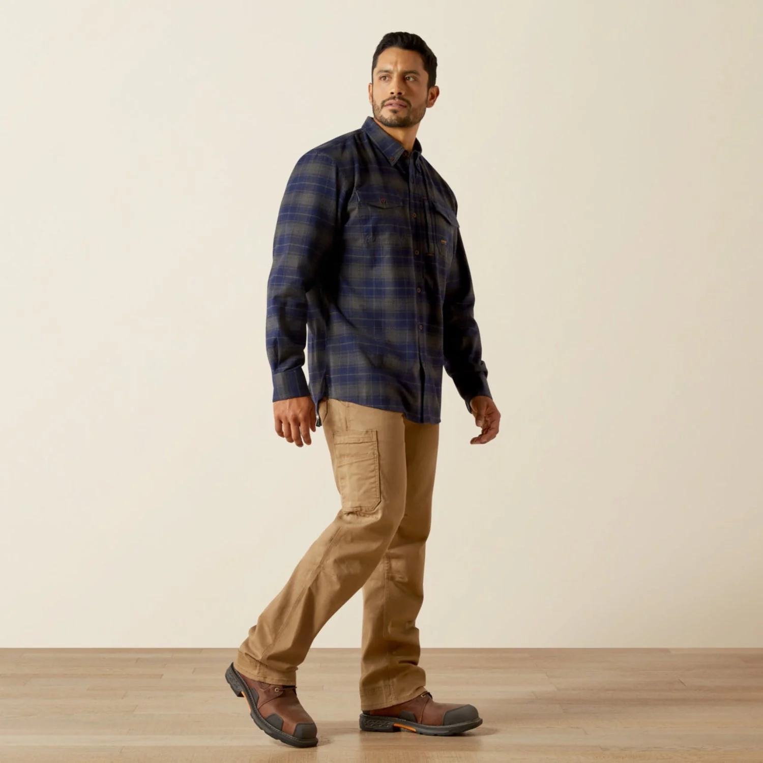Ariat Men's Rebar™ Flannel DuraStretch Long Sleeve Work Shirt - Image 5