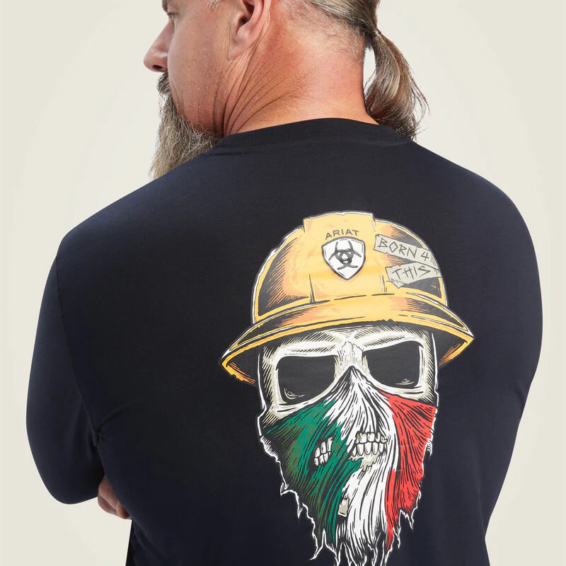 Ariat Men's Rebar Workman Born For This Graphic Long Sleeve Tee - Image 2