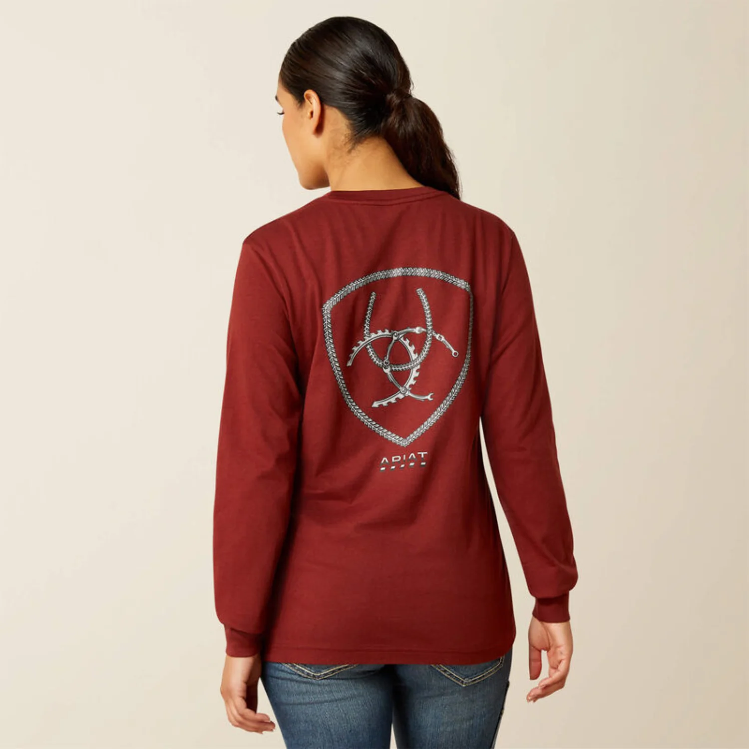Ariat Women's Rebar CottonStrong Workshop Logo Long Sleeve T-Shirt