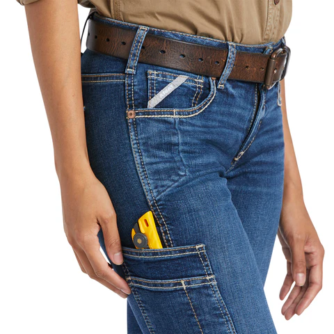 Ariat Women's Rebar Work Flex Perfect Rise Riveter Boot Cut Jean - Image 8