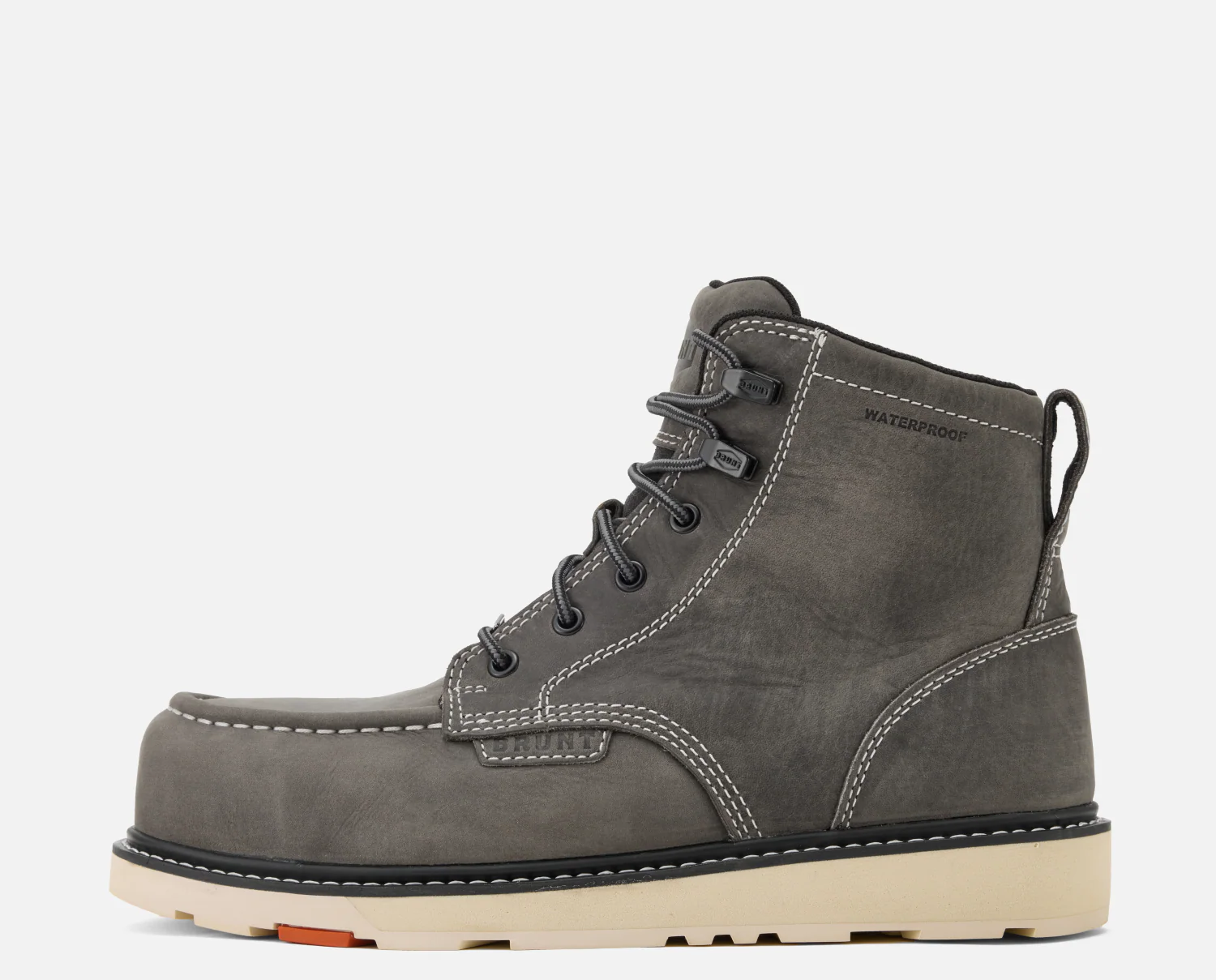 BRUNT Men's Marin 6" Waterproof Moc Toe Work Boot - Image 4
