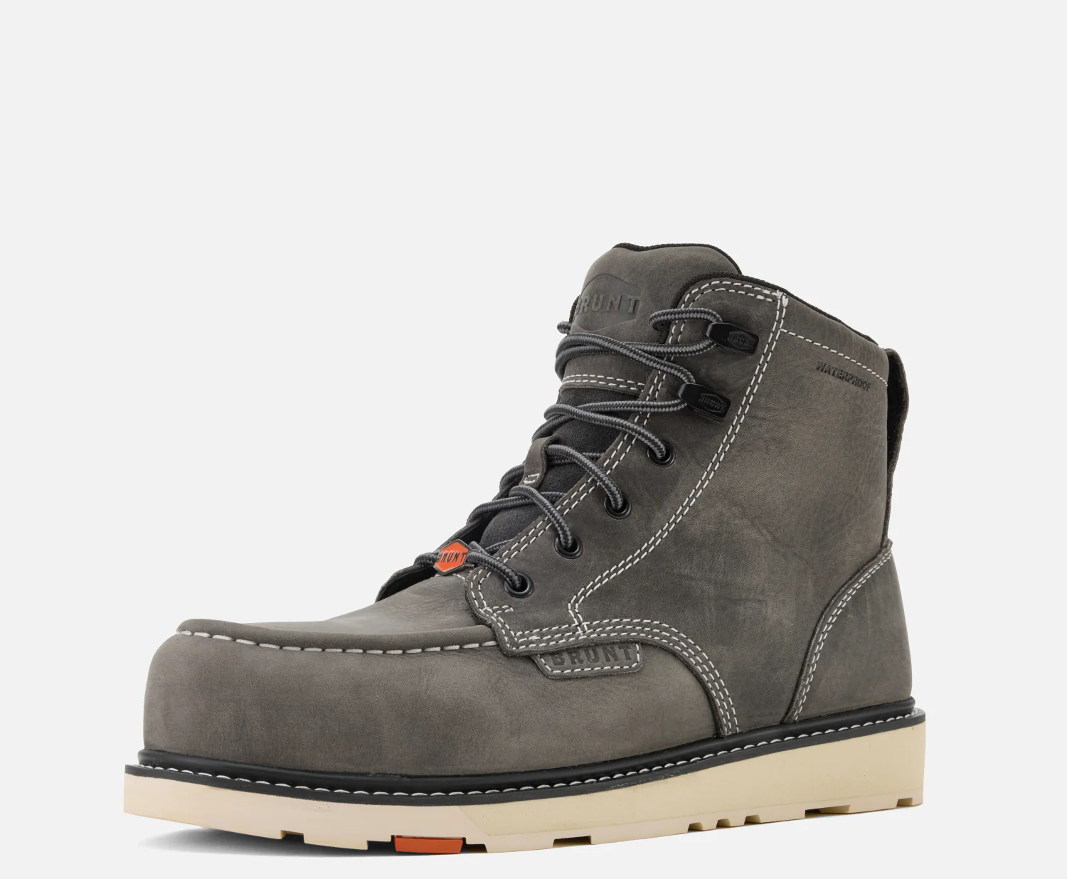 BRUNT Men's Marin 6" Waterproof Moc Toe Work Boot - Image 5