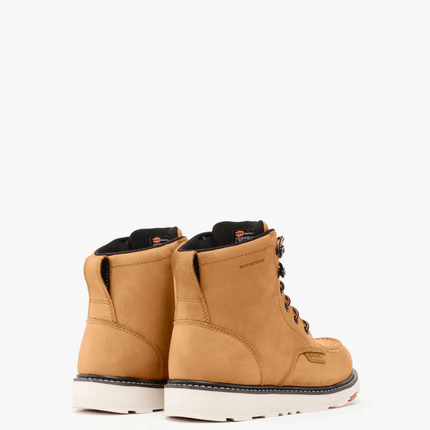 BRUNT Men's Marin 6" Waterproof Moc Toe Work Boot - Image 4