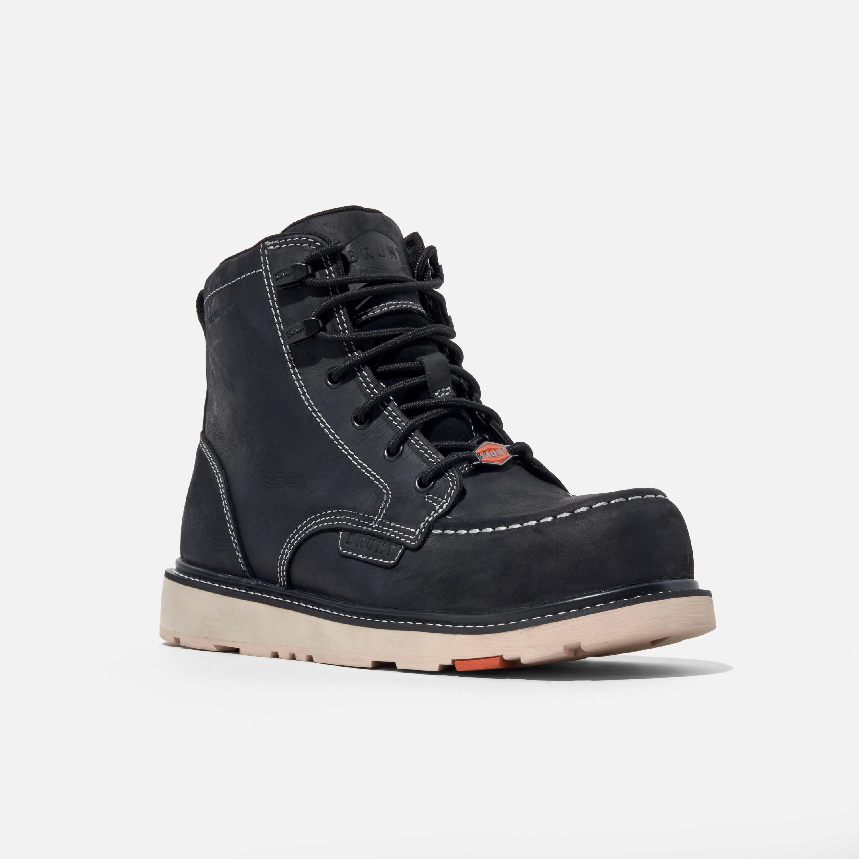 BRUNT Men's Marin 6" Waterproof Moc Toe Work Boot - Image 2