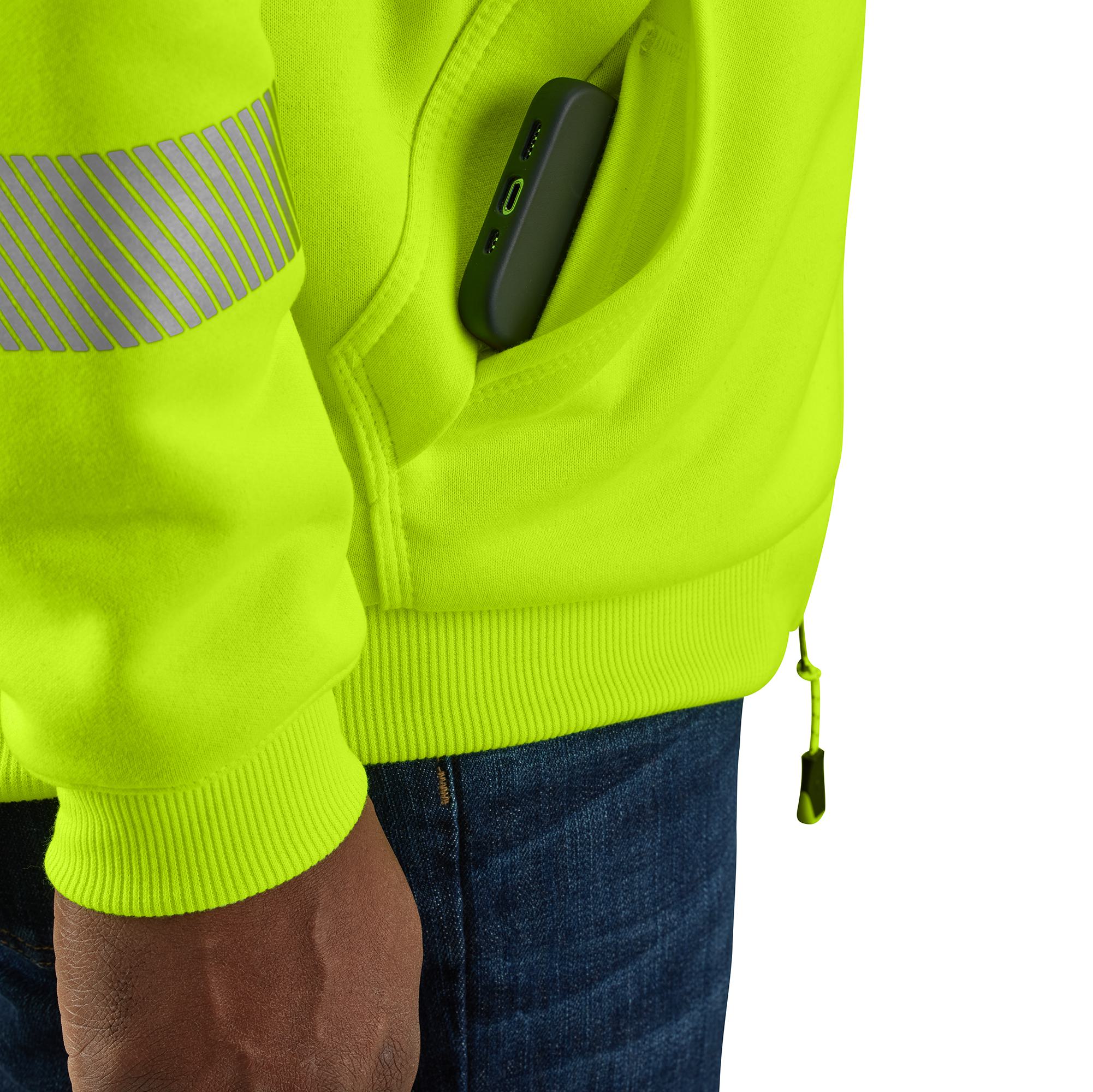 Carhartt Men's Hi-Vis Rain Defender® Thermal Lined Class 3 Sweatshirt - Image 3