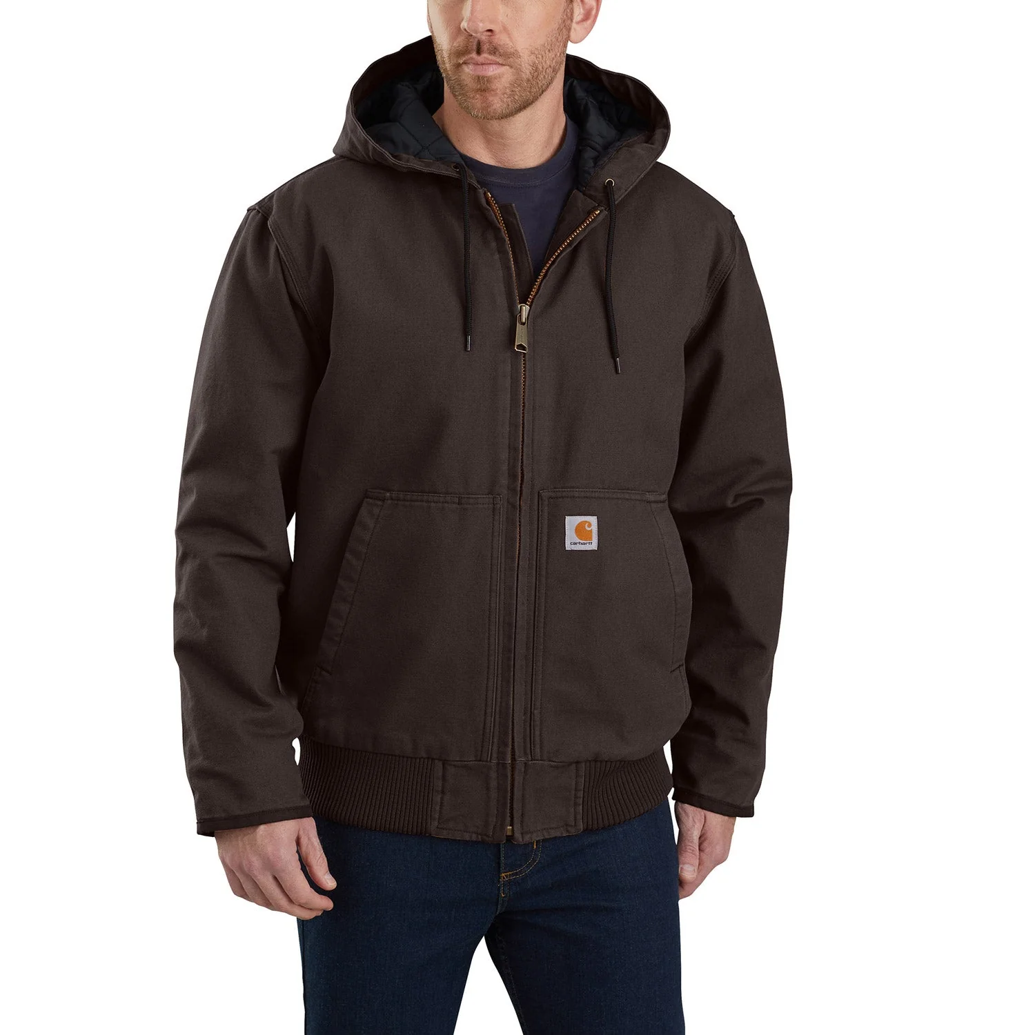 Carhartt Men's Loose Fit Washed Duck Insulated Active Jac-3 Jacket - Image 3