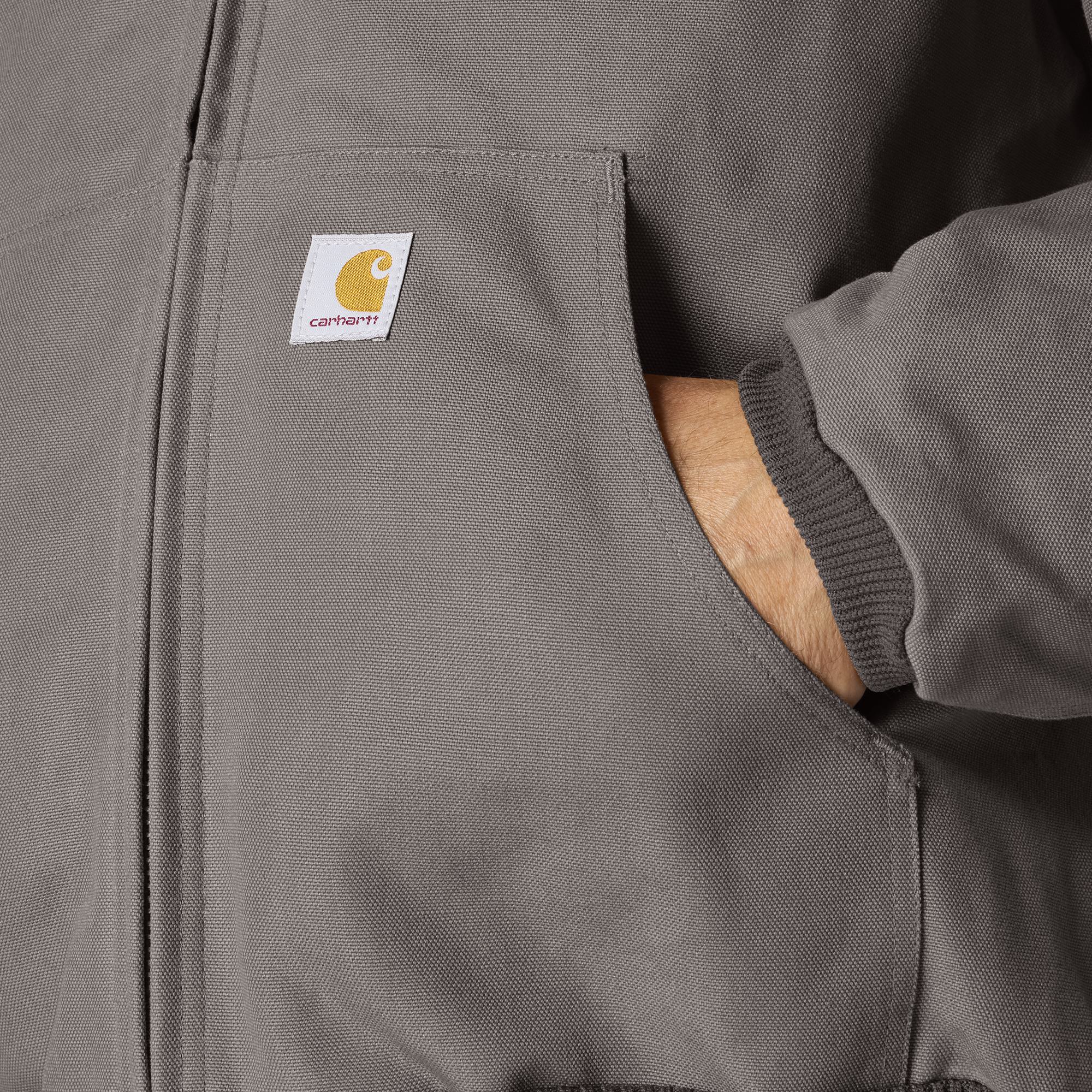 Carhartt Men's Flannel Lined Firm Duck Zip Hooded Active Jacket - Image 23