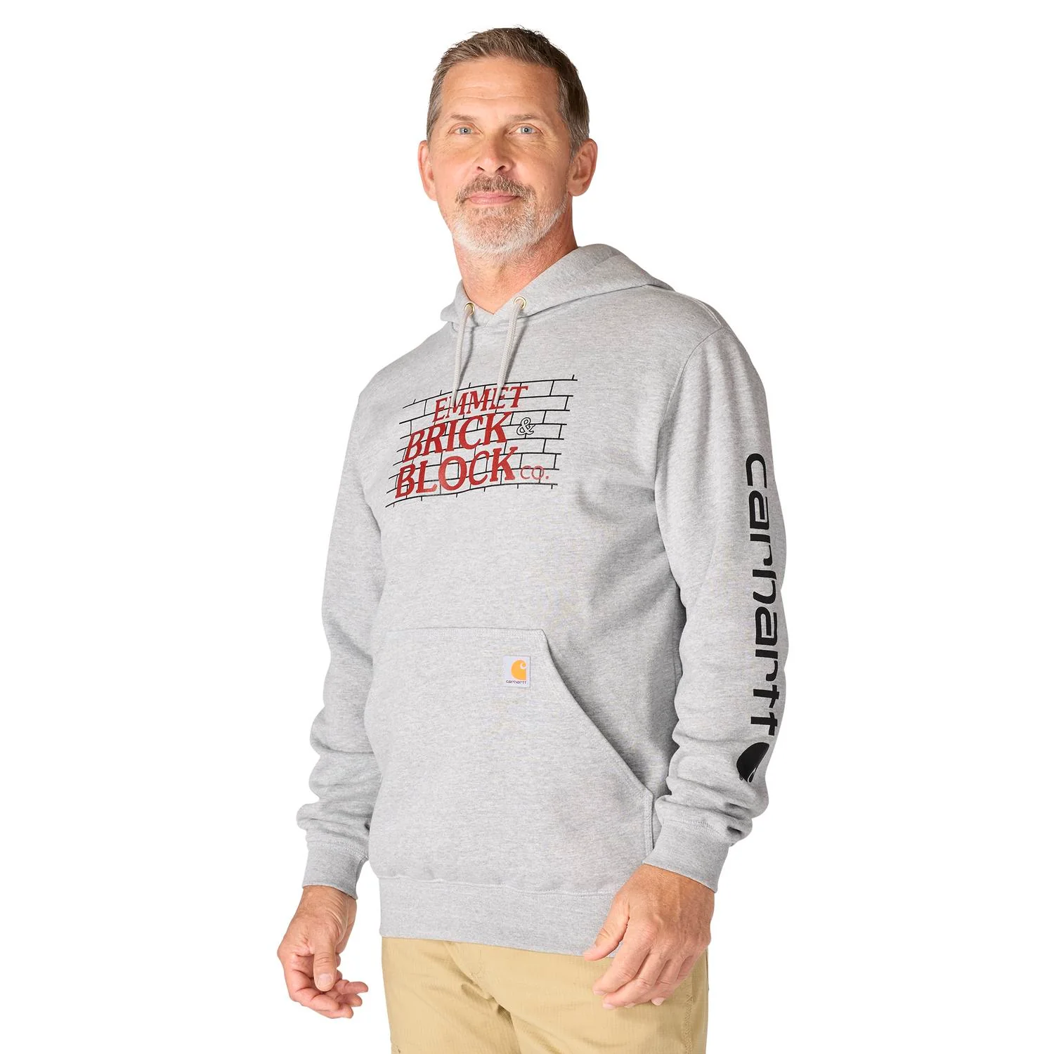 Carhartt Men's Signature Logo Hooded Pullover Sweatshirt - Image 22