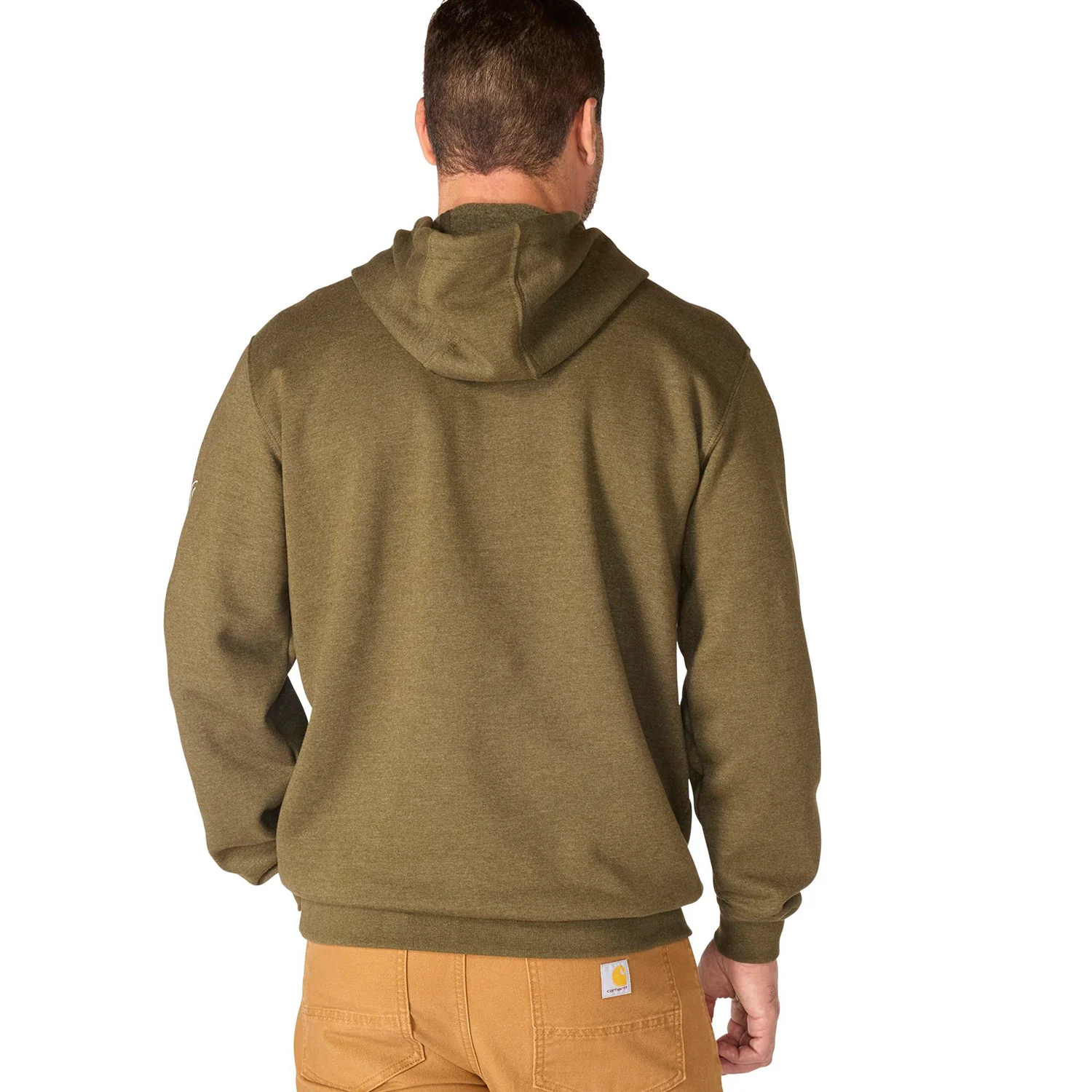 Carhartt Men's Signature Logo Hooded Pullover Sweatshirt - Image 45