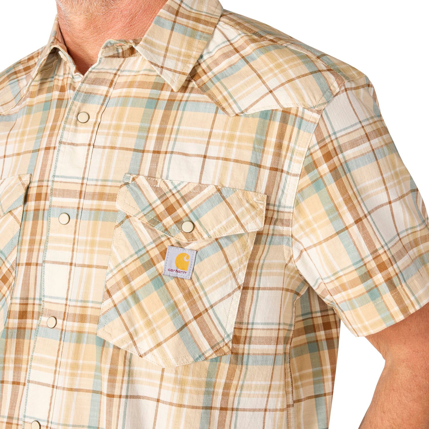 Carhartt Men's Montana Bozeman Relaxed Short Sleeve Plaid Shirt - Image 11