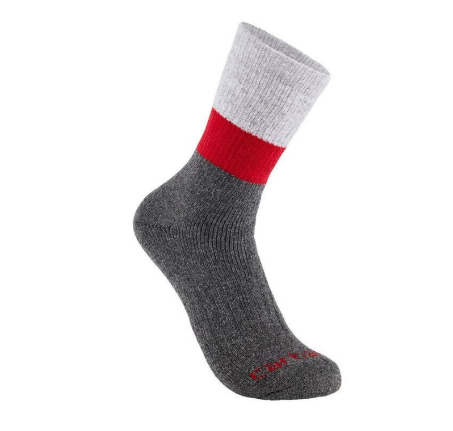 Carhartt Men's Midweight Synthetic Wool Blend Colorblock Crew Sock 2 Pack - Image 3
