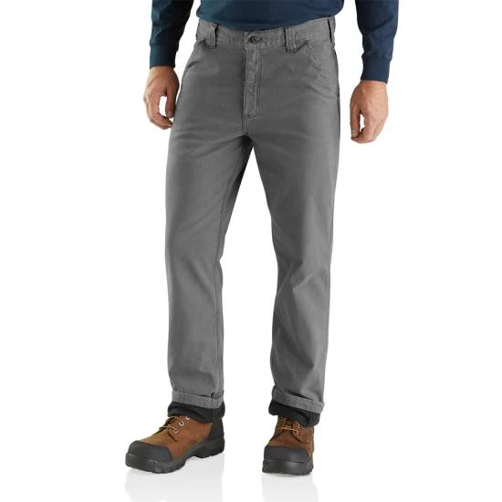 Carhartt Men's Flannel Lined Rugged Flex® Rigby Dungaree