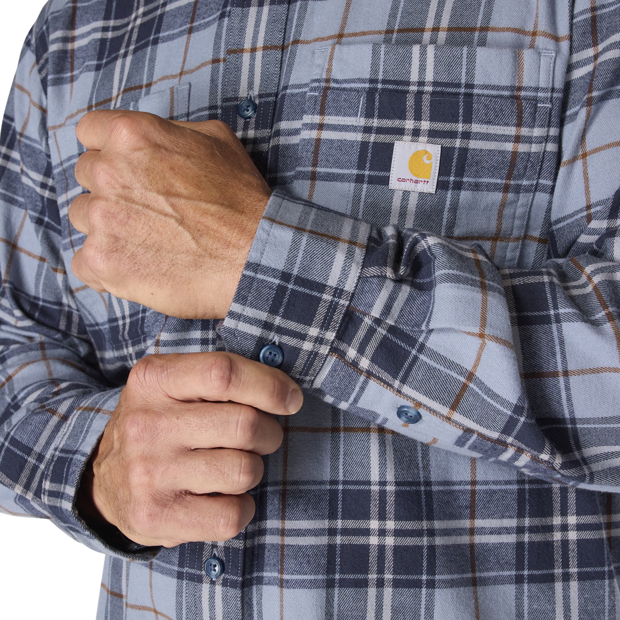 Carhartt Men's Rugged Flex™ Relaxed Fit Midweight Flannel Plaid Work Shirt - Image 20