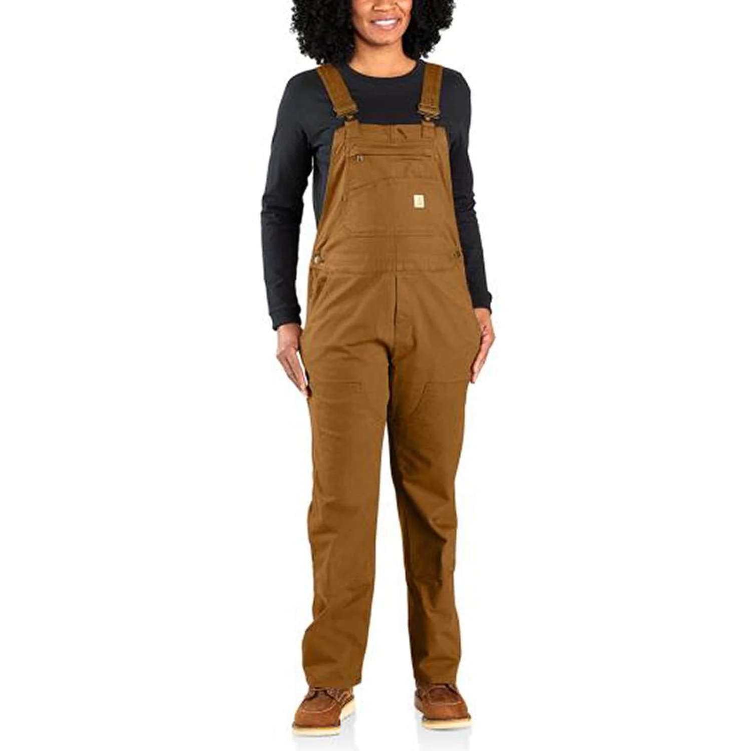 Carhartt Women's Rugged Flex® Double-Front Canvas Bib - Image 3