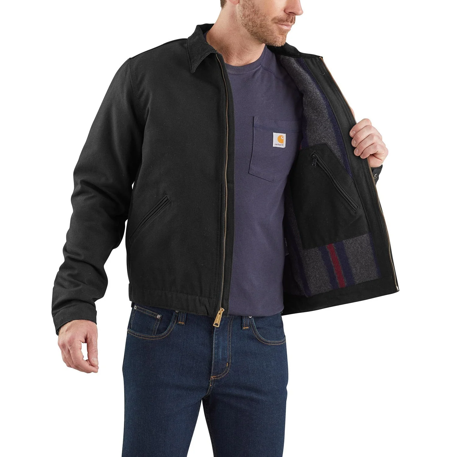 Carhartt Men's Relaxed Fit Blanket-Lined Detroit Jacket - Image 2