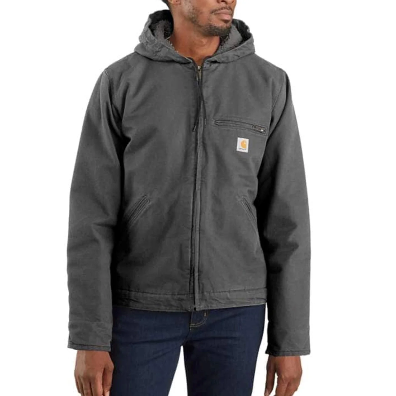 Carhartt Men's Heavyweight Washed Duck Sherpa-Lined Jacket - Image 7
