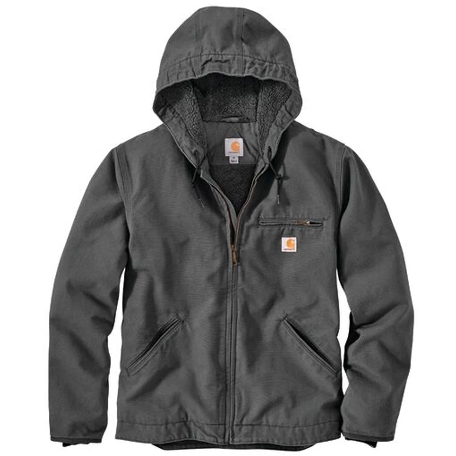 Carhartt Men's Heavyweight Washed Duck Sherpa-Lined Jacket - Image 8