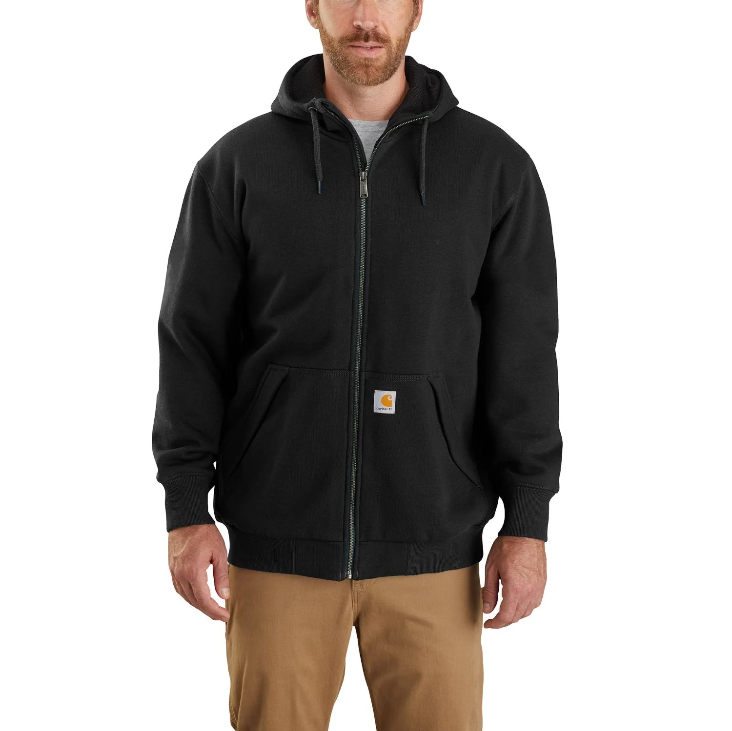 Carhartt Men's Rain Defender® Loose Fit Thermal Lined Full Zip Sweatshirt - Image 4