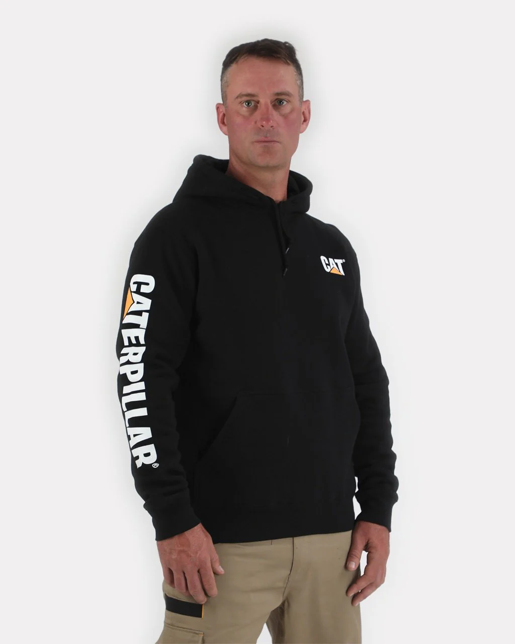 CAT Men's Banner Logo Hooded Sweatshirt - Image 2