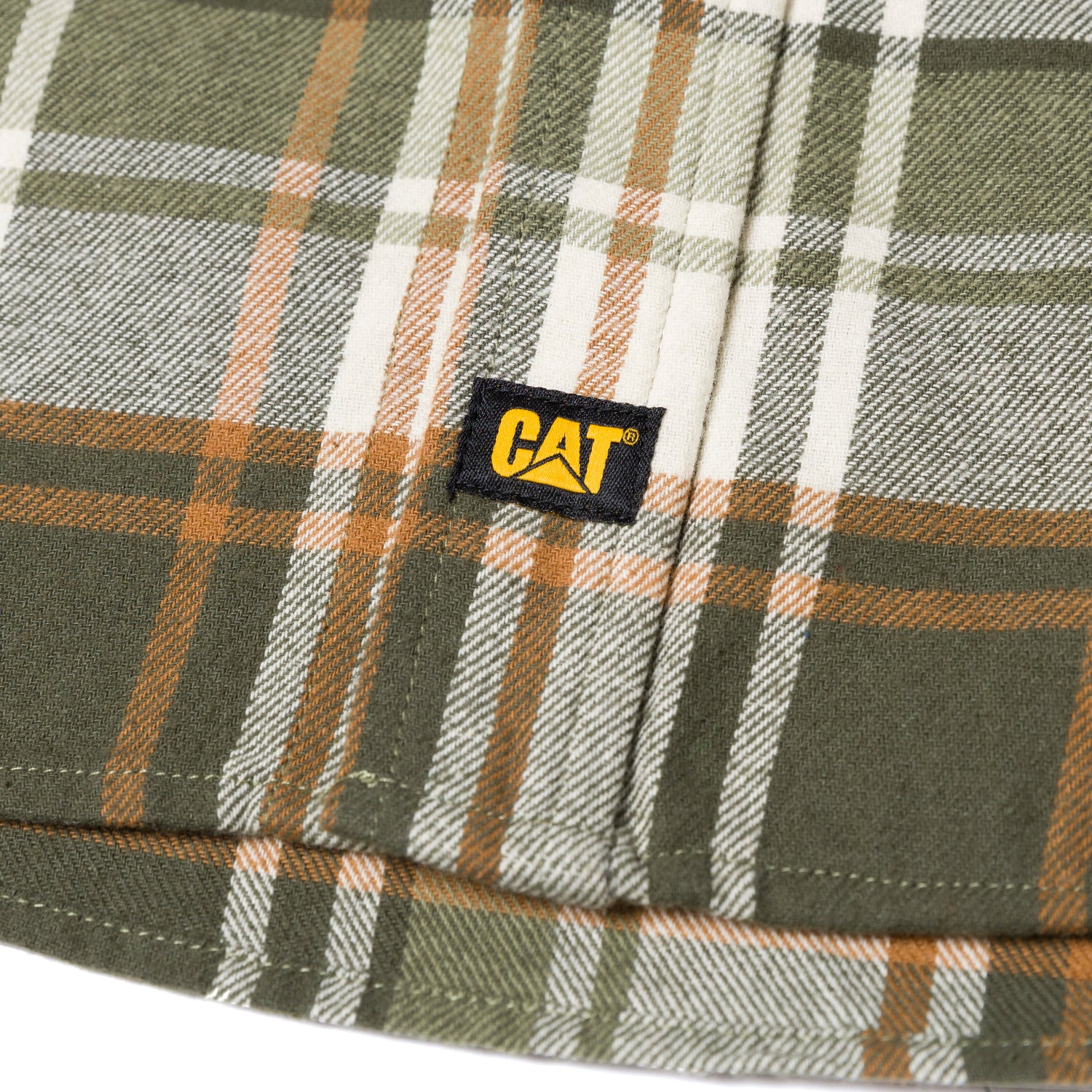 CAT Men's Button-Up Long Sleeve Flannel Work Shirt - Image 5