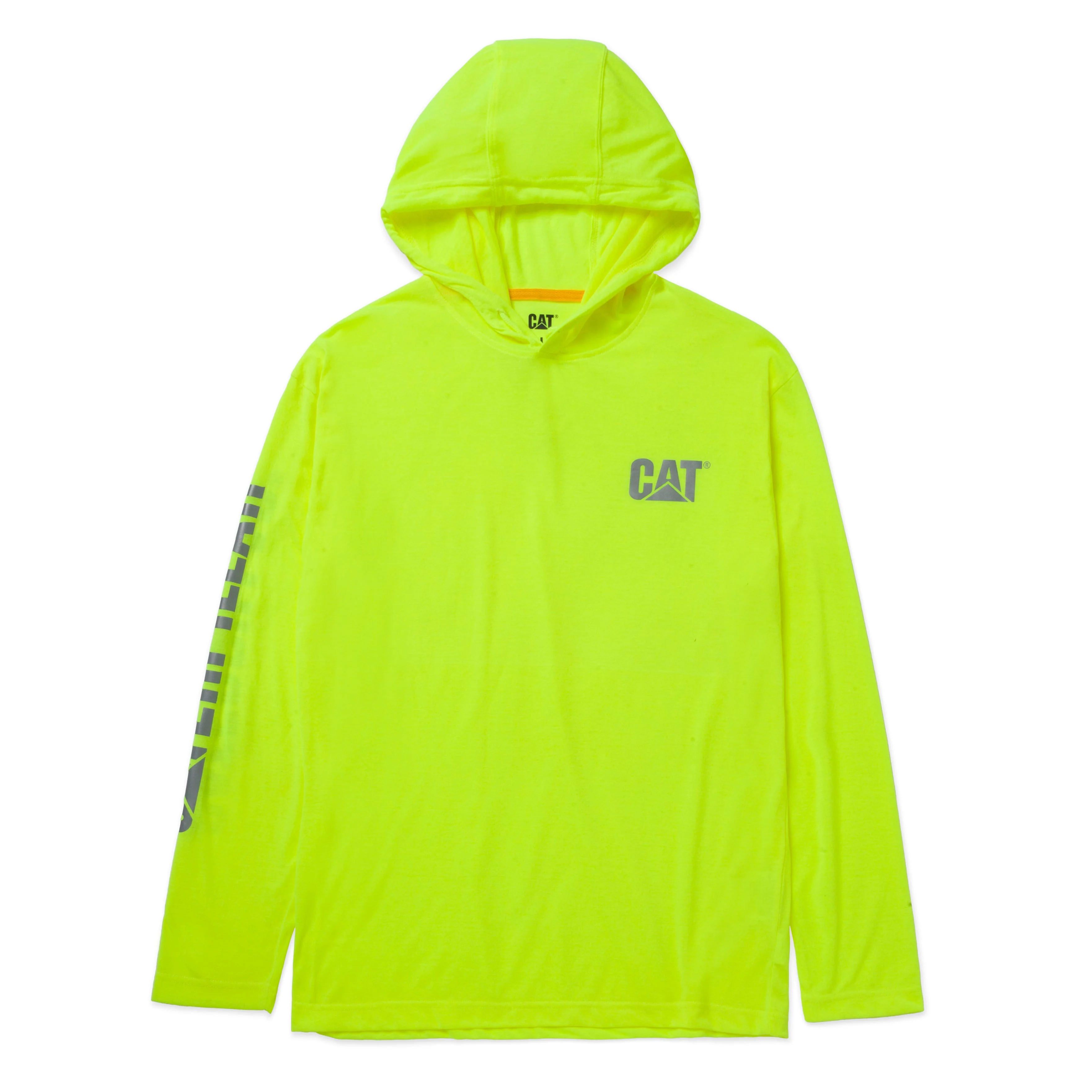 CAT Men's Hi-Vis UPF Hooded Long Sleeve T-Shirt - Image 4
