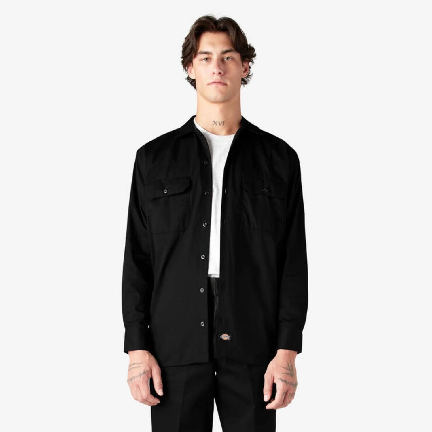 Dickies Men's Button-Down Chest Pocket Long Sleeve Work Shirt - Image 4