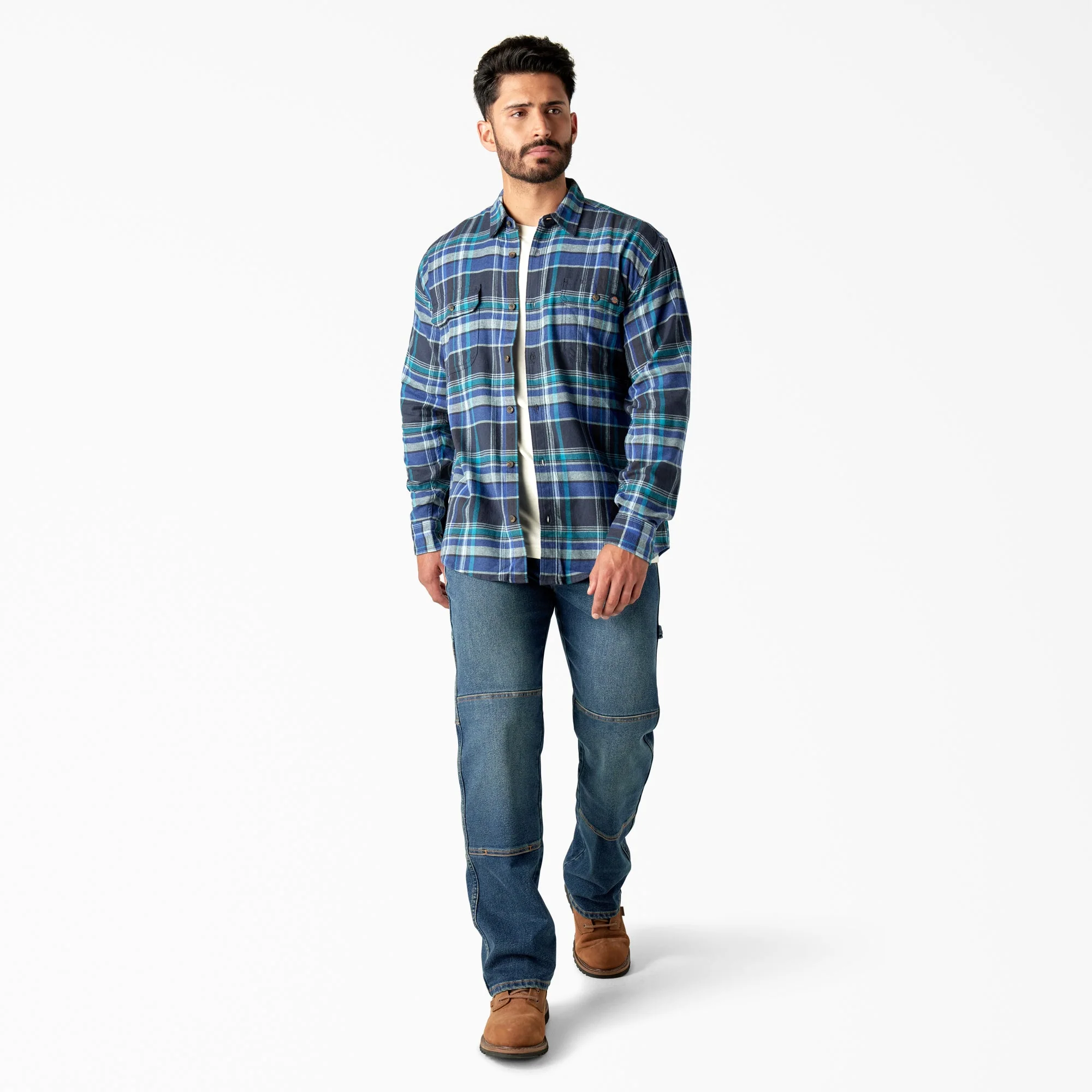Dickies Men's Flex Long Sleeve Flannel Shirt - Image 3