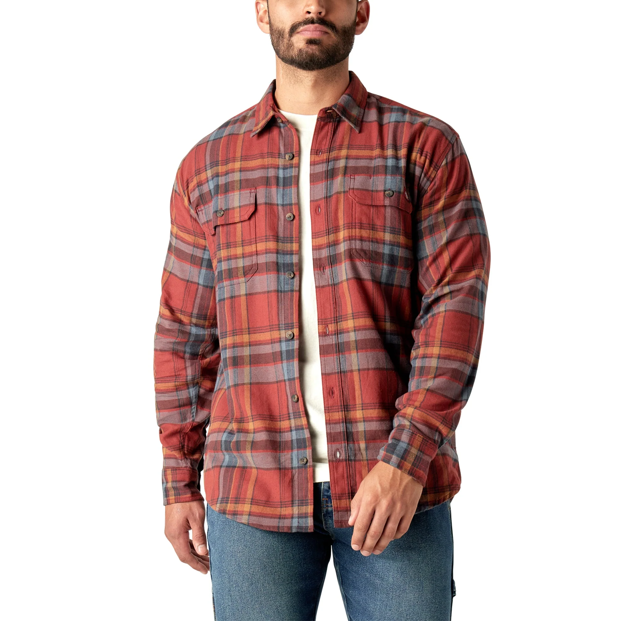 Dickies Men's Flex Long Sleeve Flannel Shirt - Image 4
