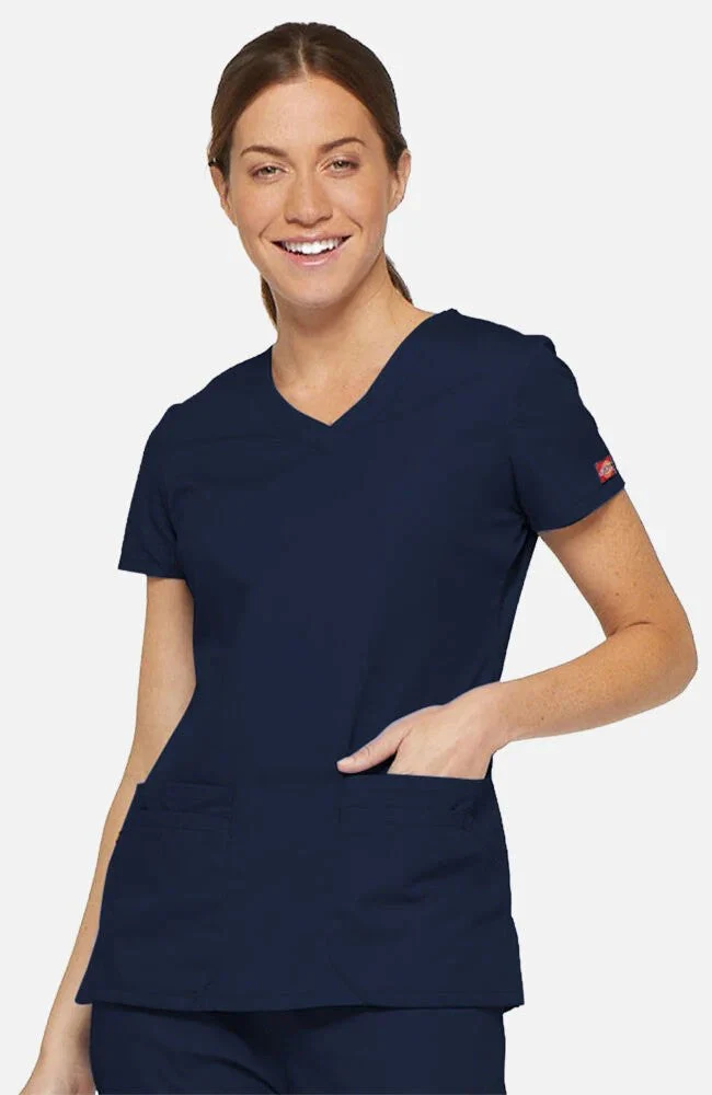 Dickies Women's 5-Pocket Shaped V-Neck Scrub Top - Image 3