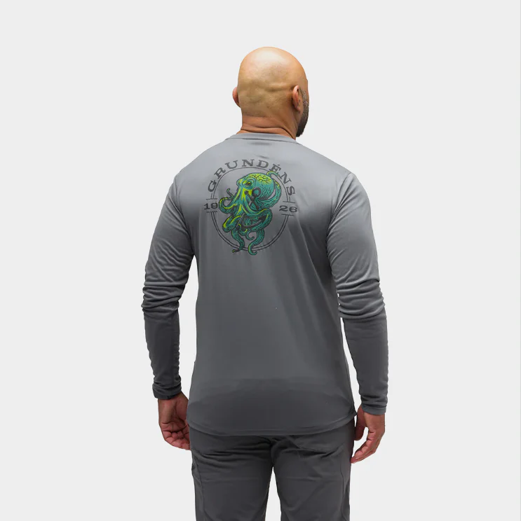 Grundéns Men's Kracken Graphic Long Sleeve Tech T-Shirt - Image 4