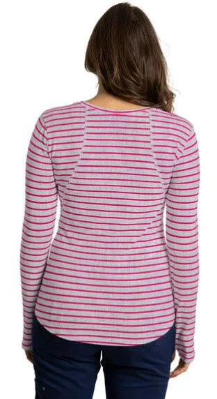 Healing Hands (W) Mackenzie Stripe L/S Tee - Image 2