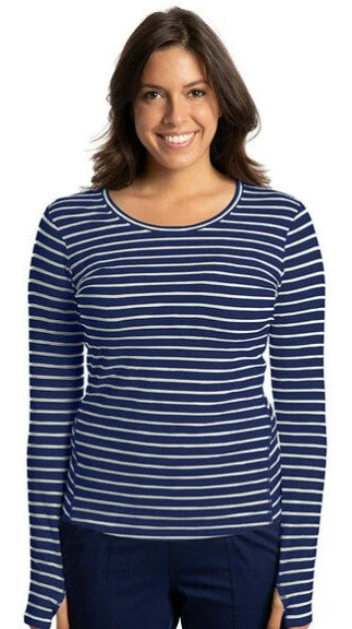 Healing Hands (W) Mackenzie Stripe L/S Tee - Image 3