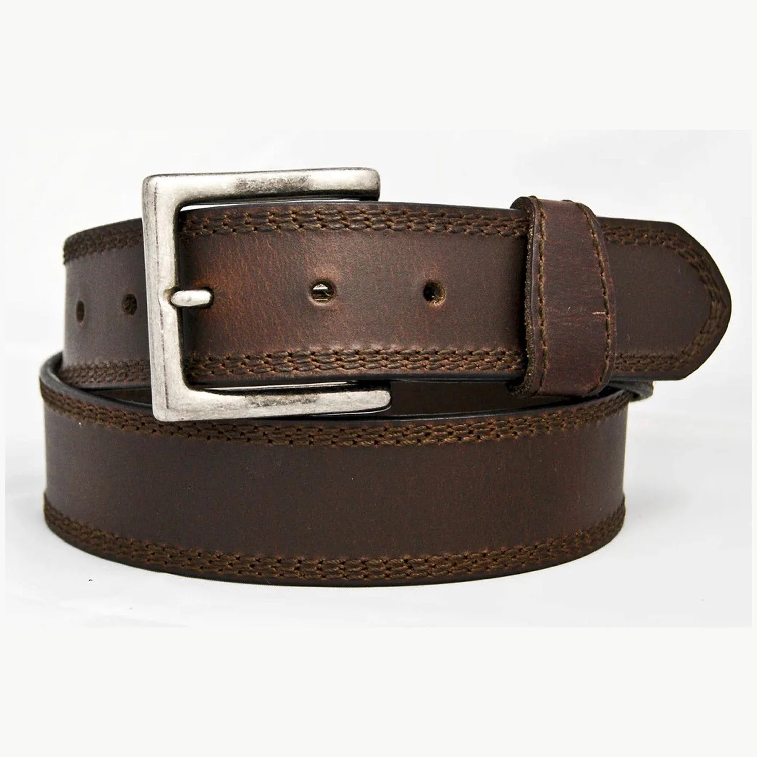 Rogers-Whitley 1.5" Triple Stitch Leather Belt