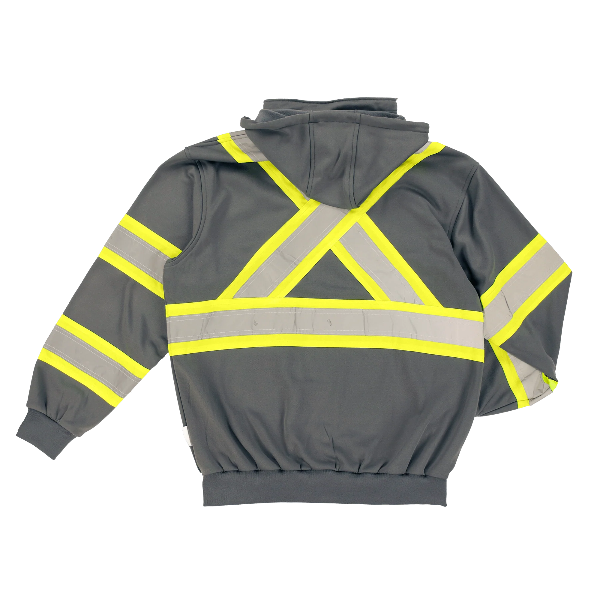 Tough Duck Men's Unlined C1 Hi-Vis Full-Zip Safety Hoodie - Image 2
