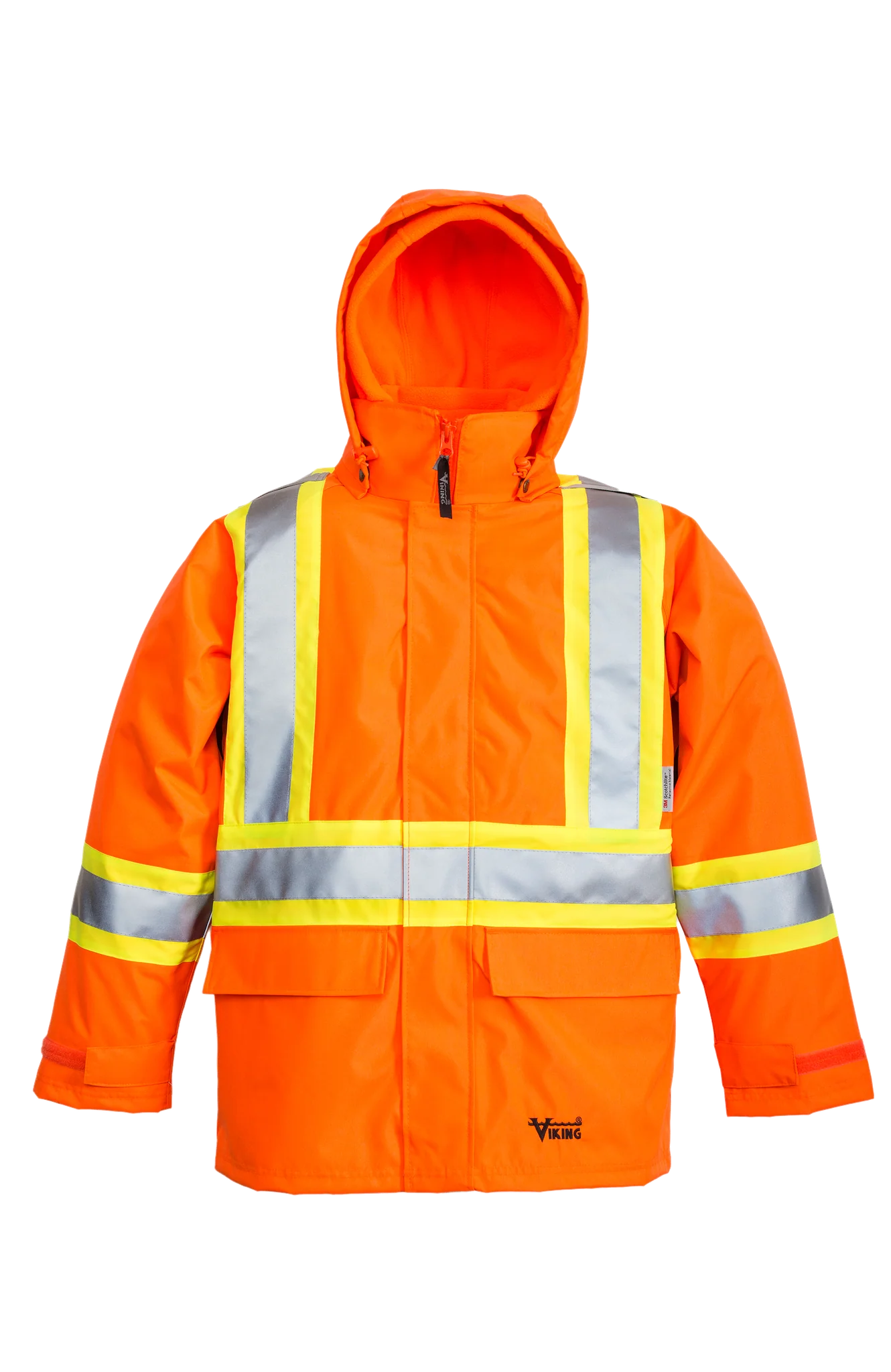 Viking® Men's Journeyman Hi-Vis Class 3 Waterproof Tri-Zone Hooded Jacket - Image 2