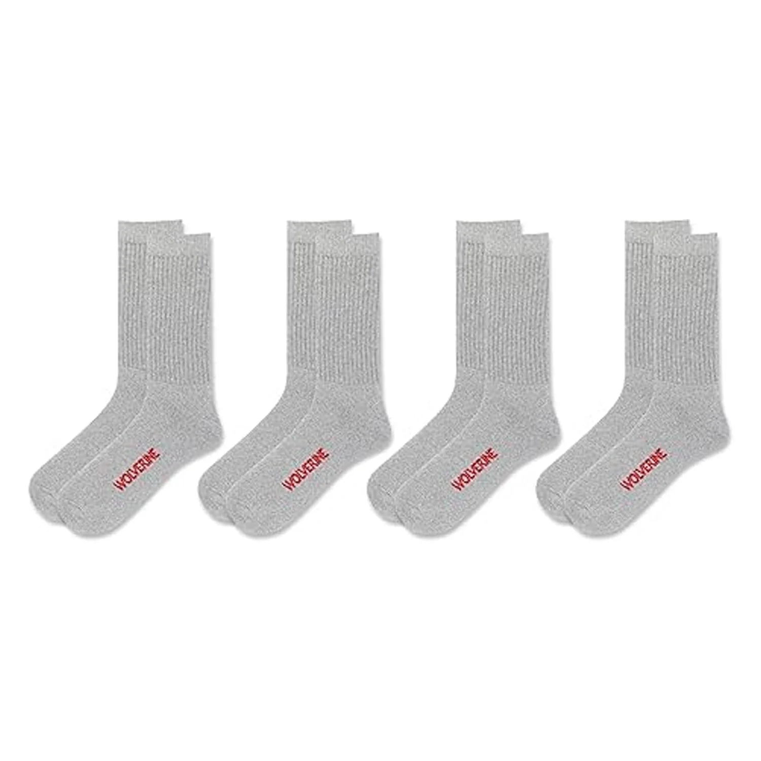 Wolverine Men's Cotton Boot Crew Sock (4-Pack) - Image 4