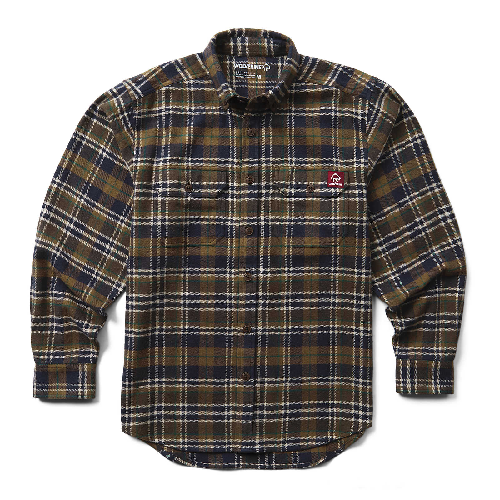 Wolverine Men's Glacier Heavyweight Long Sleeve Flannel Shirt - Image 3