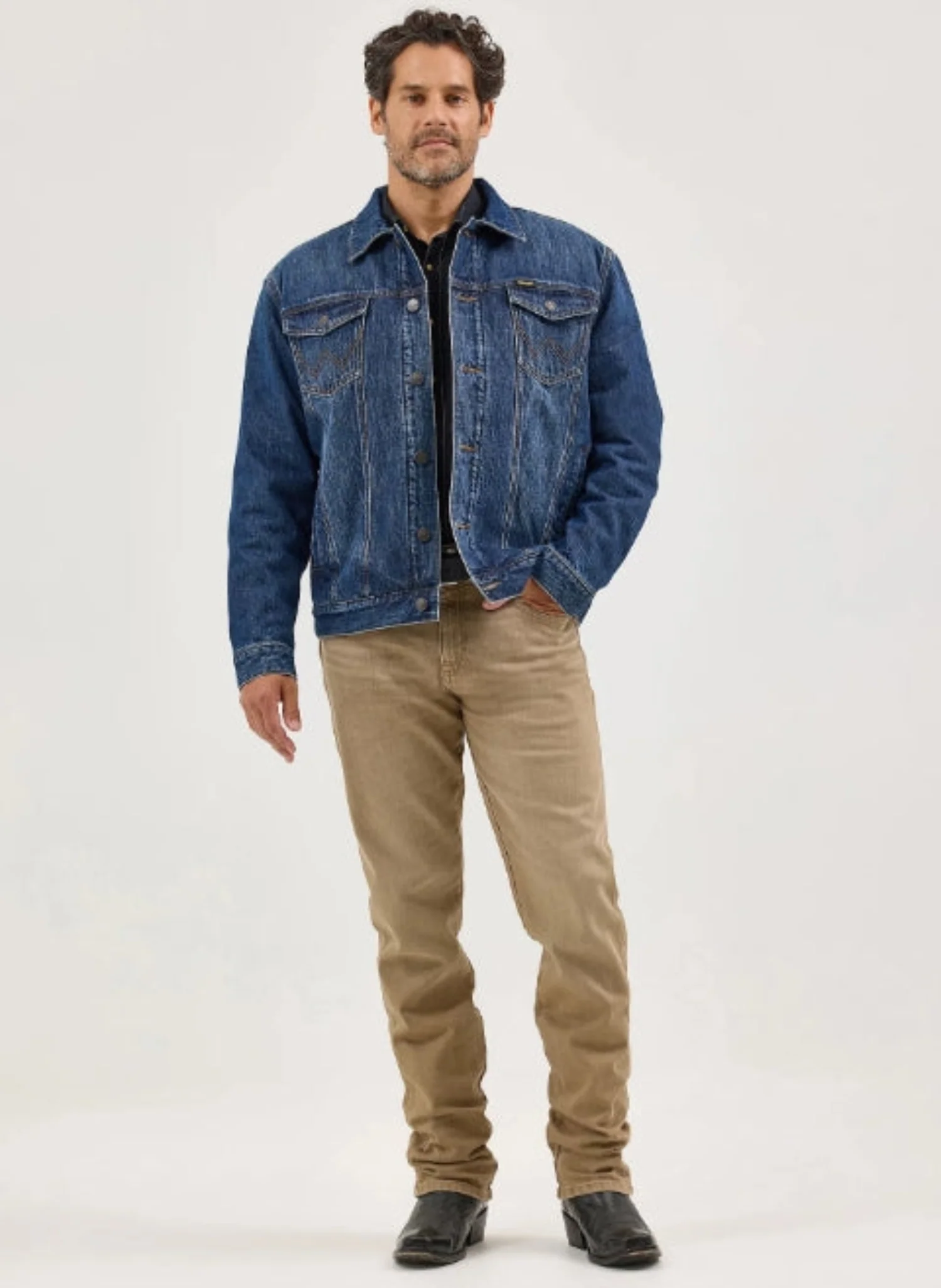 Wrangler Men's Retro® Sherpa Lined Button Denim Jacket - Image 5